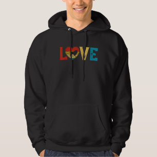 Love Cute Lion Lover Animals Heart Valentine's Day Hoodie