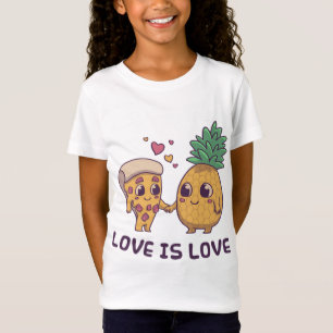 Love Cute Pride Pineapple Pizza T-Shirt