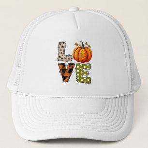 LOVE – Cute Pumpkin & Polka Dot Letters Trucker Hat