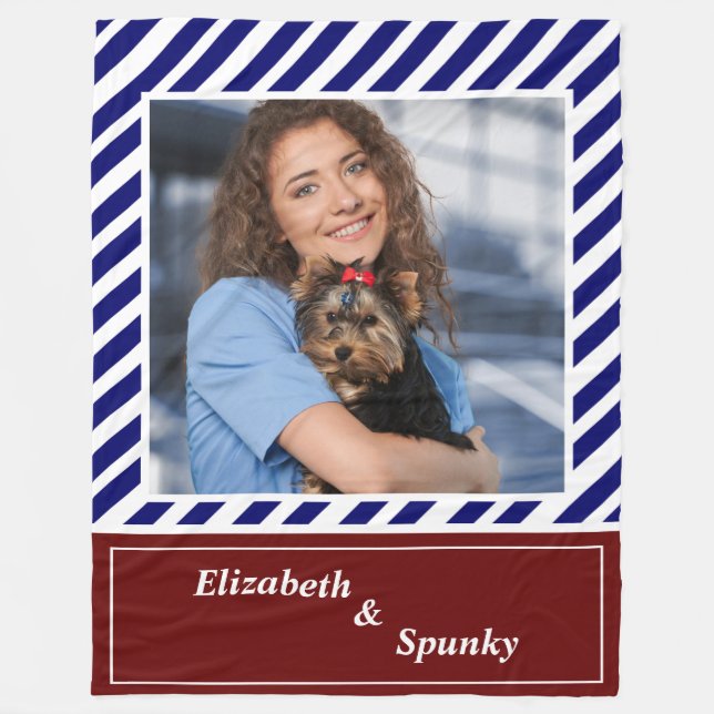 Love Cute Puppy Pet Dog Lover Personalise  Fleece Blanket (Front)