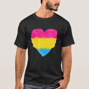 Love Cute The Pansexual Flag Heart Pride Lgbt T-Shirt