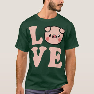 Love Cute Trendy Kawaii Pig Lover Valentines Day T-Shirt