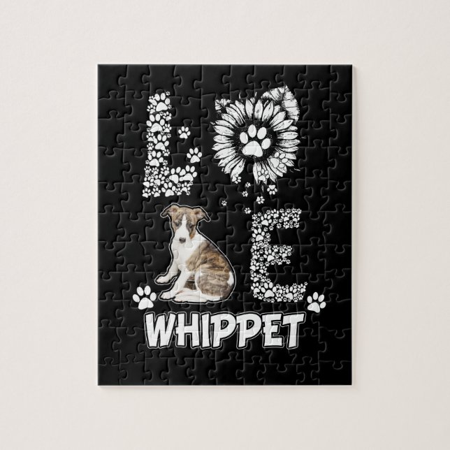 Love cute Whippet Jigsaw Puzzle (Vertical)