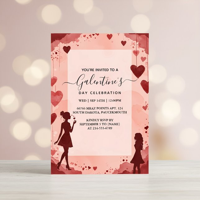 Love Cute Wife Teen Girl Galentines Day Holiday Invitation (Creator Uploaded)