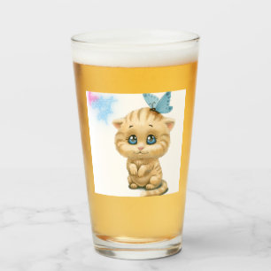 love cutest cat glass