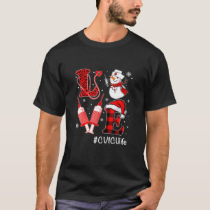 Love CVICU Nurse Life Snowman Syringe Christmas Nu T-Shirt