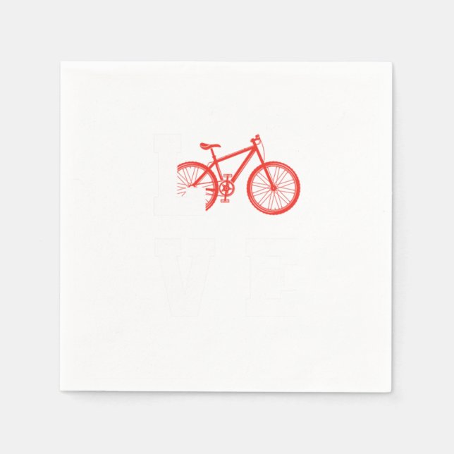 Love Cycling Bicycle Bike Mountain Bike Tour Gift Napkin (Front)