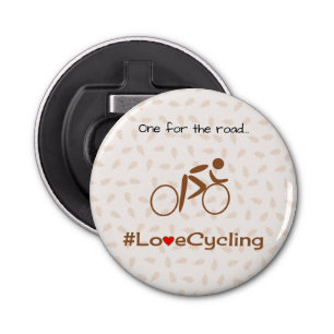 Love cycling brown bottle opener