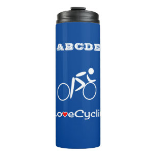 Love cycling customisable thermal tumbler