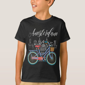 Love Cycling Luv Amsterdam Retro Bike Gift Idea T-Shirt