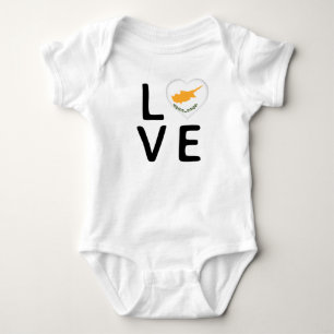 Love - Cyprus Flag Baby Bodysuit