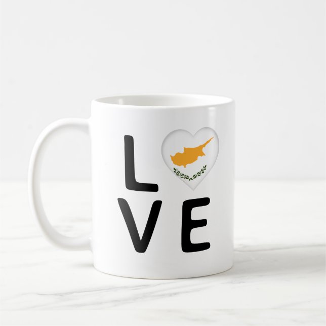 Love - Cyprus Flag Coffee Mug (Left)