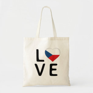 Love - Czech Republic Flag Tote Bag
