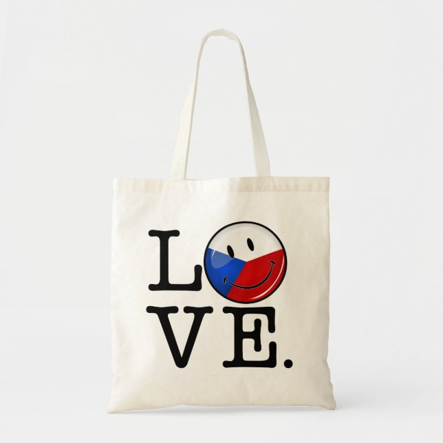 Love Czech Republic Smiling Flag Tote Bag (Front)