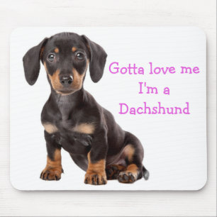 Love Dachshund Puppy Dog Computer Mousepad