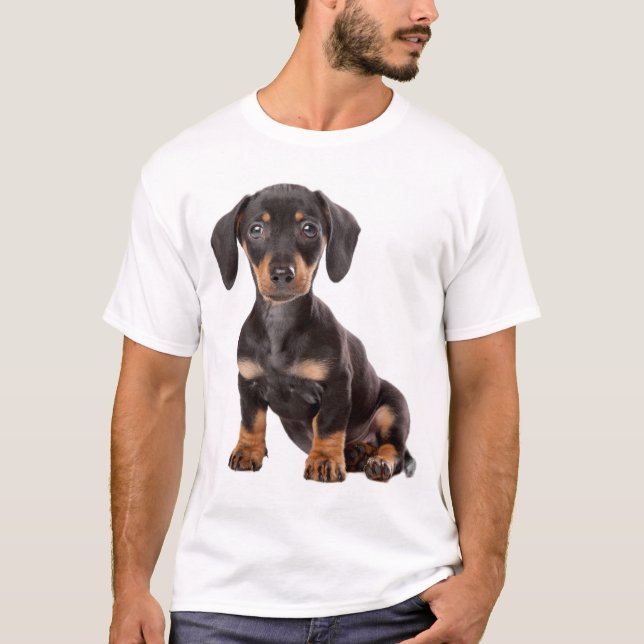 Love Dachshund Puppy Dog Tee Shirt (Front)