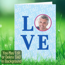 LOVE DAD Custom Photo Father's Day Father Birthday