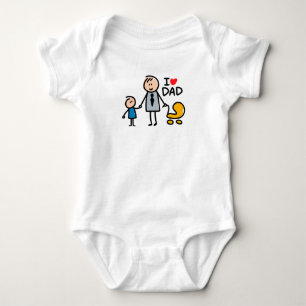 Love Daddy print Baby Bodysuit