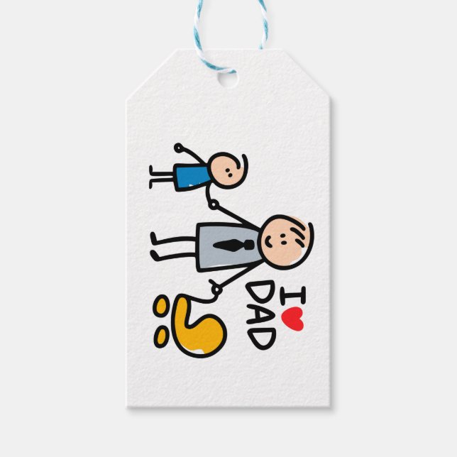 Love Daddy print Gift Tags (Front)