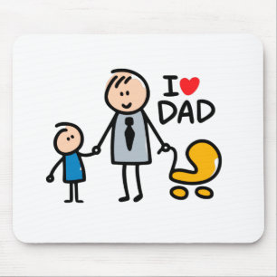 Love Daddy print Mouse Mat