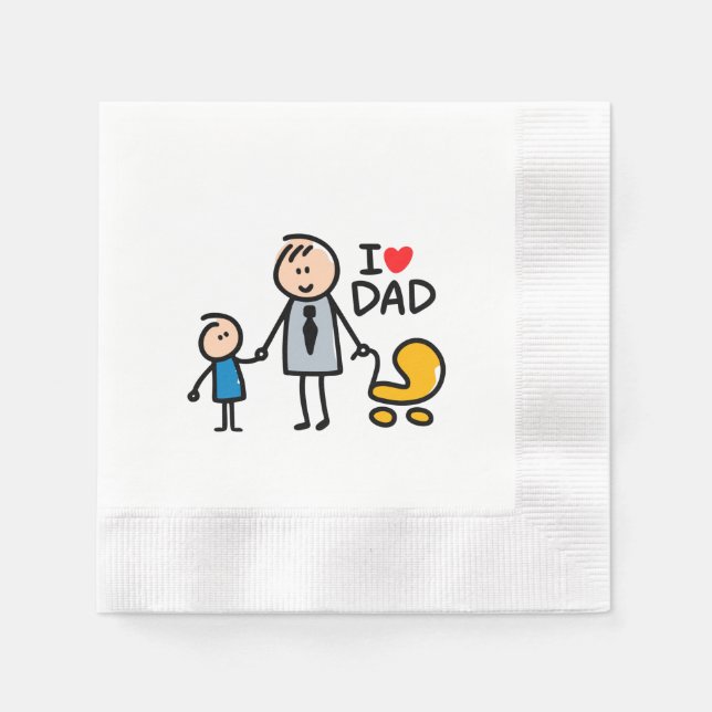Love Daddy print Napkin (Front)