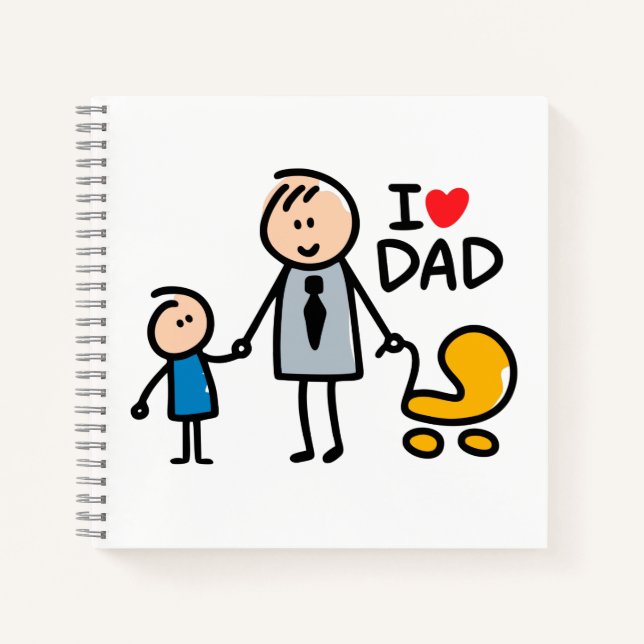 Love Daddy print Notebook (Front)