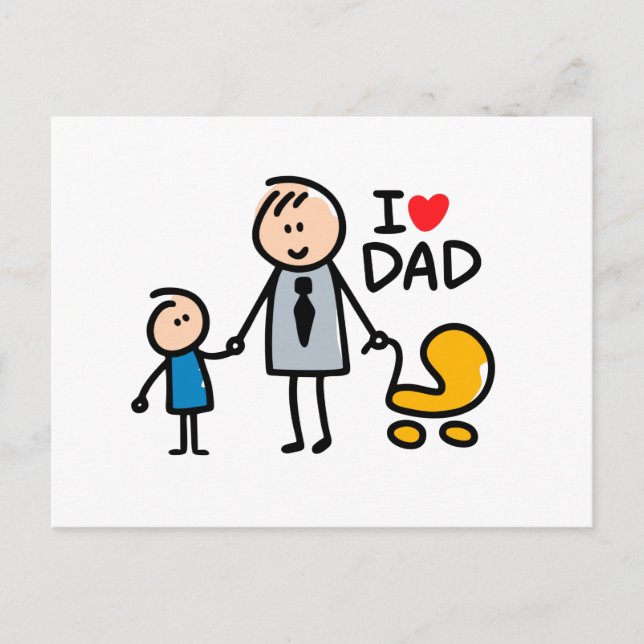 Love Daddy print Postcard (Front)