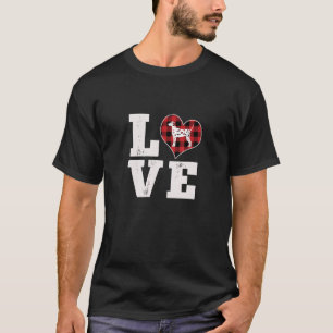Love Dalmatian Dog Lover Gifts Buffalo Plaid Valen T-Shirt