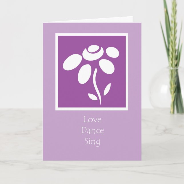 love dance sing card (Front)
