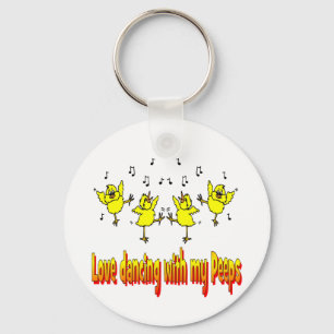 LOVE DANCING WITH MY PEEPS GIFTS KEY RING