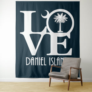 LOVE Daniel Island South Carolina Tapestry
