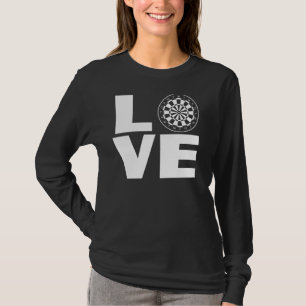 Love Dartboard Darts Player Dart Team Throwing Dar T-Shirt