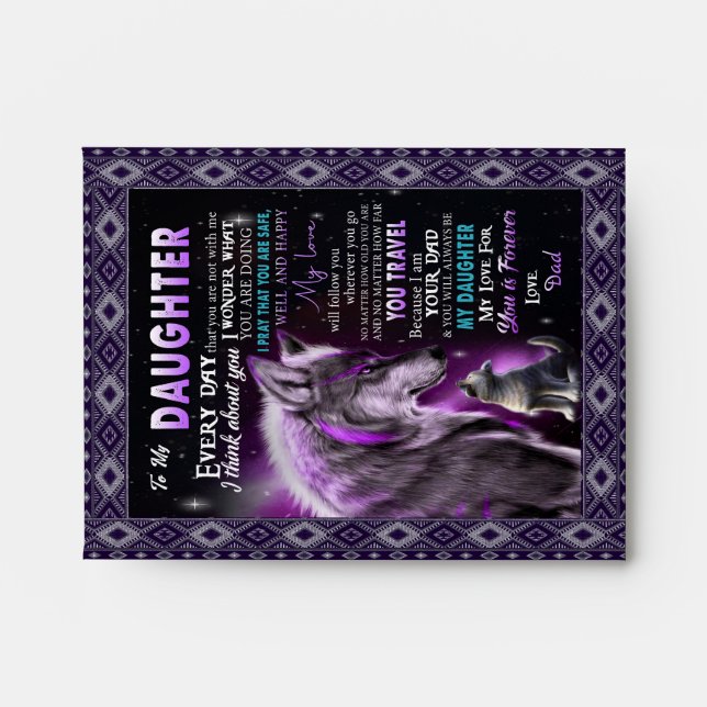 Love Daughter | Letter To My Daughter Love For You Envelope (Front)