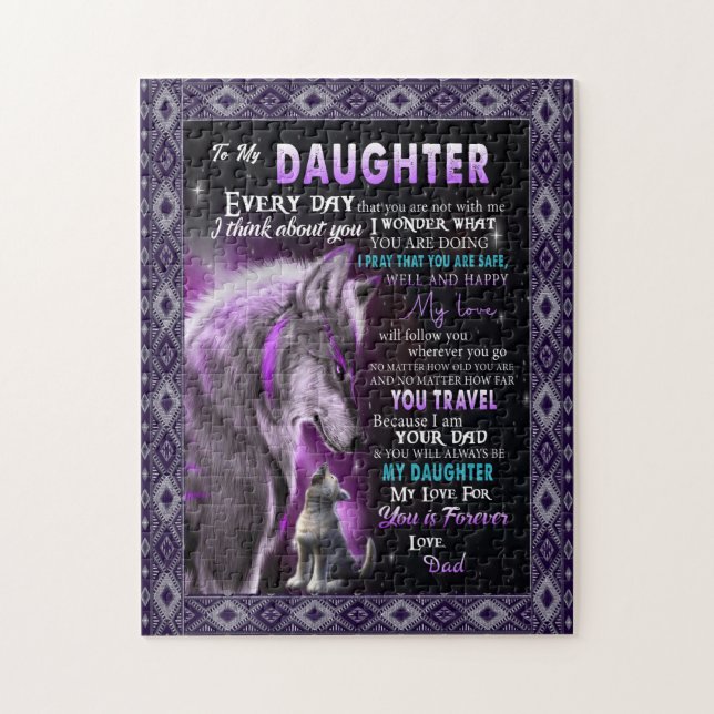 Love Daughter | Letter To My Daughter Love For You Jigsaw Puzzle (Vertical)