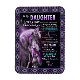 Love Daughter Letter To My Daughter Love For You Magnet