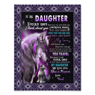Love Daughter   Letter To My Daughter Love For You Photo Print