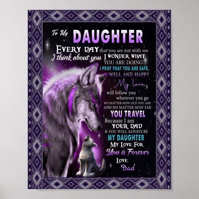 Love Daughter | Letter To My Daughter Love For You Poster (Front)