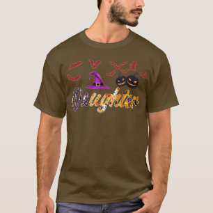 Love Daughter Pumpkin Witch Halloween T-Shirt