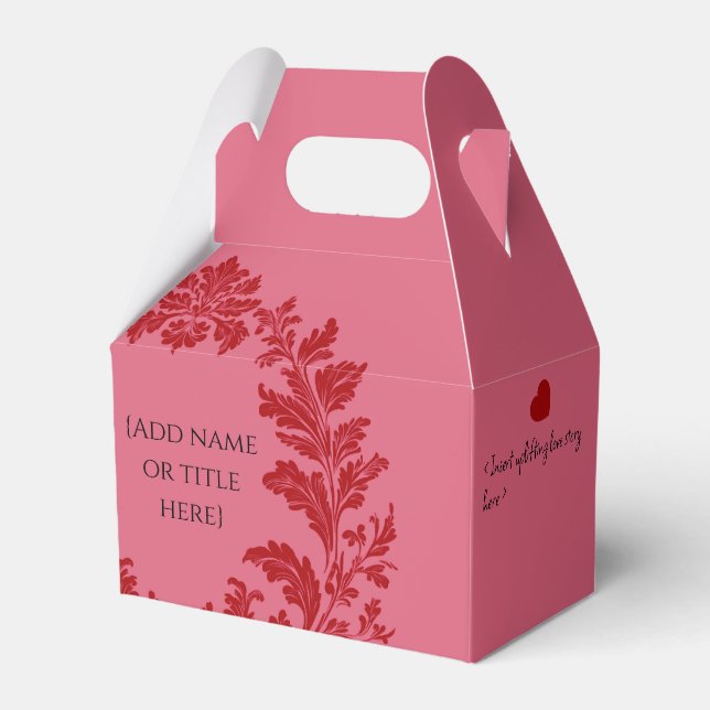 Love Day Valentine Favour Box (Front Side)