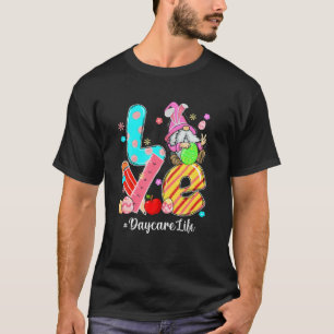Love Daycare Teacher Gnome Funny Easter Day Eggs O T-Shirt