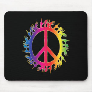 Love Deaf Peace Sign Language Hand Talking Teacher Mouse Mat