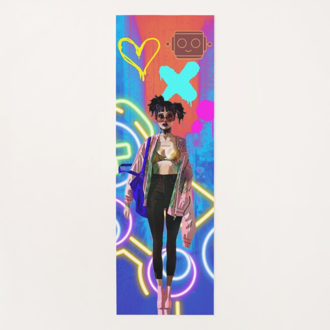 Love Death Robots The Witness Neon City Yoga Mat (Front)