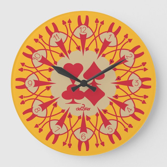 LOVE DEC POKER DECORATIVE BY MASANSER LARGE CLOCK (Front)