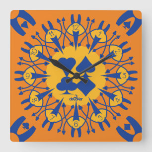 LOVE DEC POKER DECORATIVE BY MASANSER SQUARE WALL CLOCK