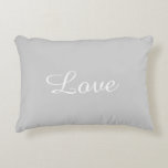 Love Decorative Cushion<br><div class="desc">love in grey and white</div>