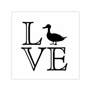 Love Decorative Script Duck Egg Stamp