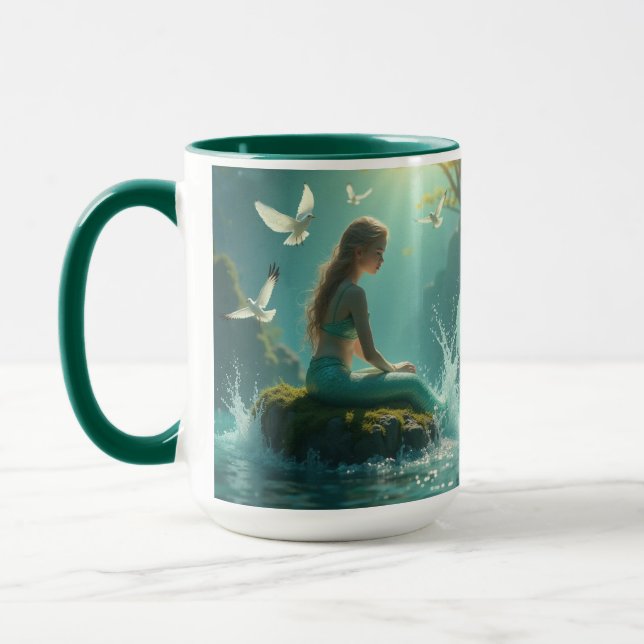 Love Deeply Mermaid Name Valentine's Day  Mug (Left)