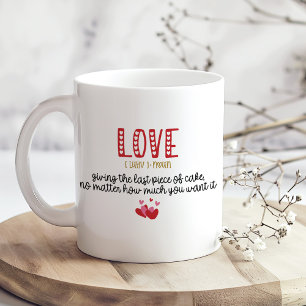LOVE definition & Custom Heart Shape Photo Coffee Mug