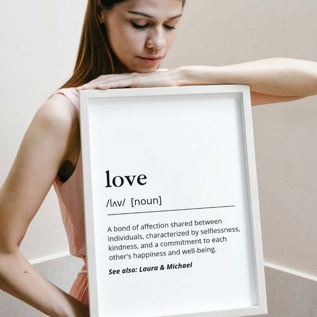 Love Definition Newlywed Custom Wedding Gift Poster (Creator Uploaded)