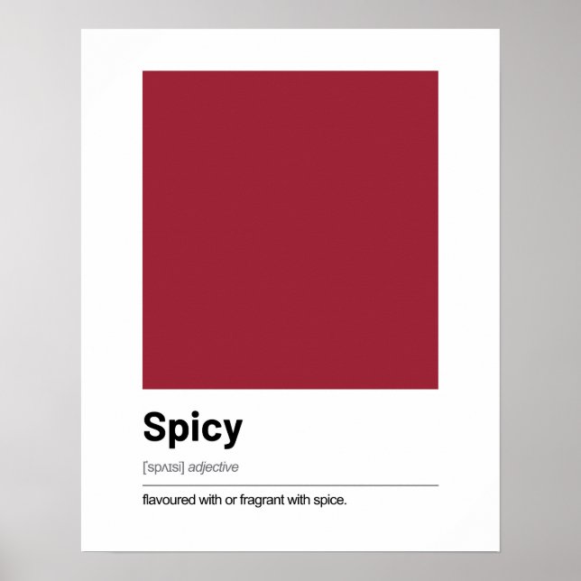 Love Definition Poster - Red Modern Art (Front)